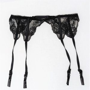 Black lace garter belt by The Escante Collection M/L